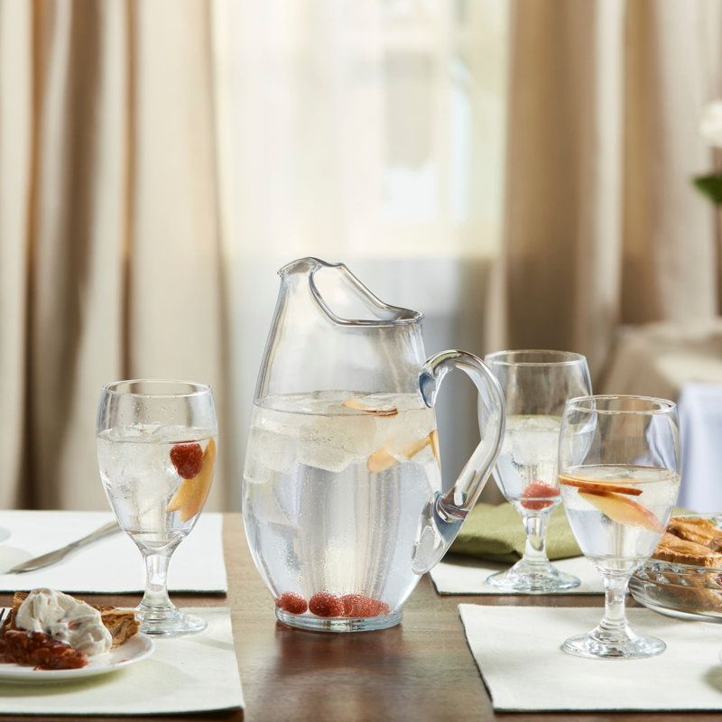 Ensemble de divertissement 7 pièces Libbey Carolina avec verres à pied et pichet