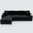114.5''Corduroy Couch with 2 Pillows Oversized Sofa L Shaped Sectional Couch with Reversible Chaise with Two Armrests Hidden Storage Space Sectional Couches for Living Room-114499580-114499579