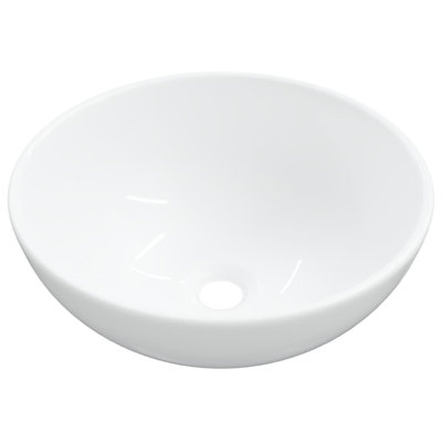 Belfry Bathroom Youssoufia 28mm L x 28mm W Ceramic Circular Sink