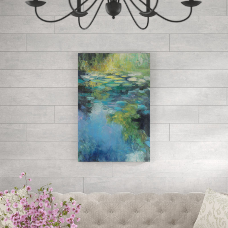 Water Lilies III by Julia Purinton - Painting Print, 91cm H x 61cm W, Wrapped Canvas