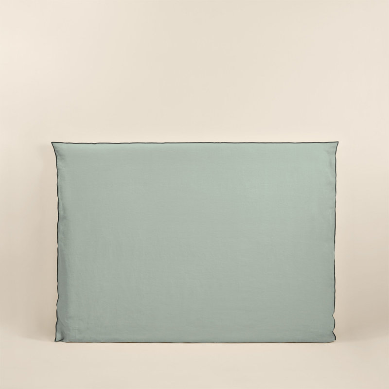 Carlina Slipcover, 134cm H x 210cm W, Pale Green And Black Bourdon