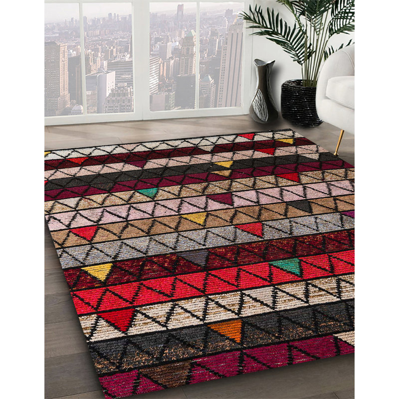 Geometric Indoor Rug, Square 5'
