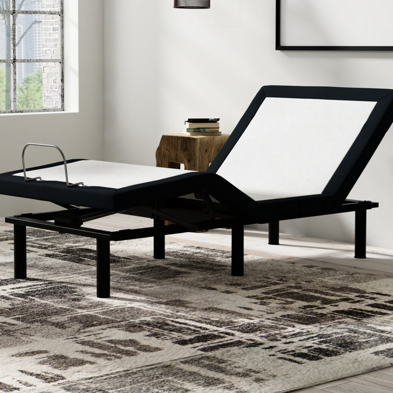 Base ajustable avec oreiller inclinable simple TG avec option de massage revigorant, base de lit Chargers: inclinable, massage, lumière ambiante
