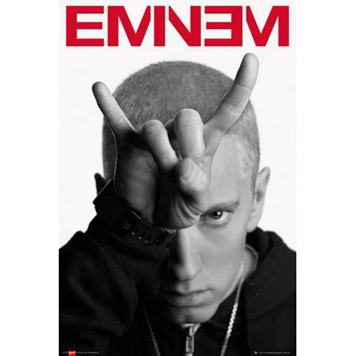 «ACHETER DE L'ART POUR MOINS» sous licence officielle Eminem Horns Rap, affiche d'art 24 x 36 po - reproduction décorative - papier affiche - prête à encadrer