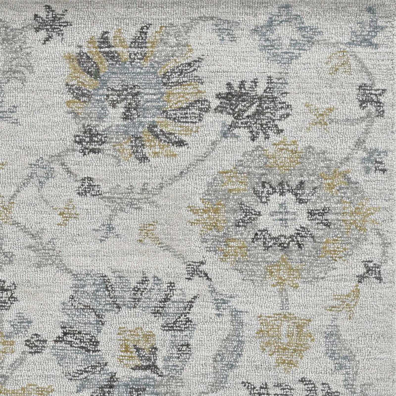 Tapis de couloir ivoire en laine Emmiline, Rectangle 2 pi x 8 pi