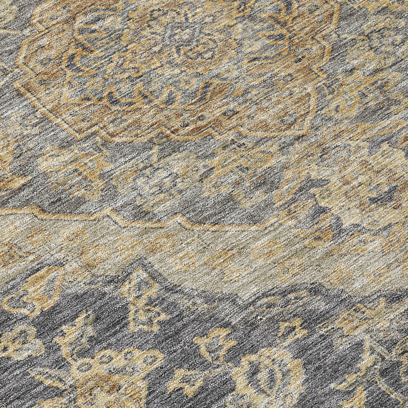 Tapis gris anthracite lavable à la machine intérieur / extérieur Cicel ACN1151, Rectangle 8 pi x 10 pi