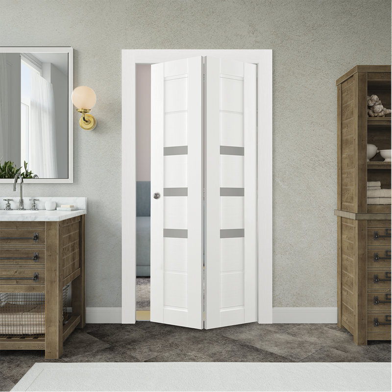 Porte pliante Romi, Blanc, 48 po x 80 po