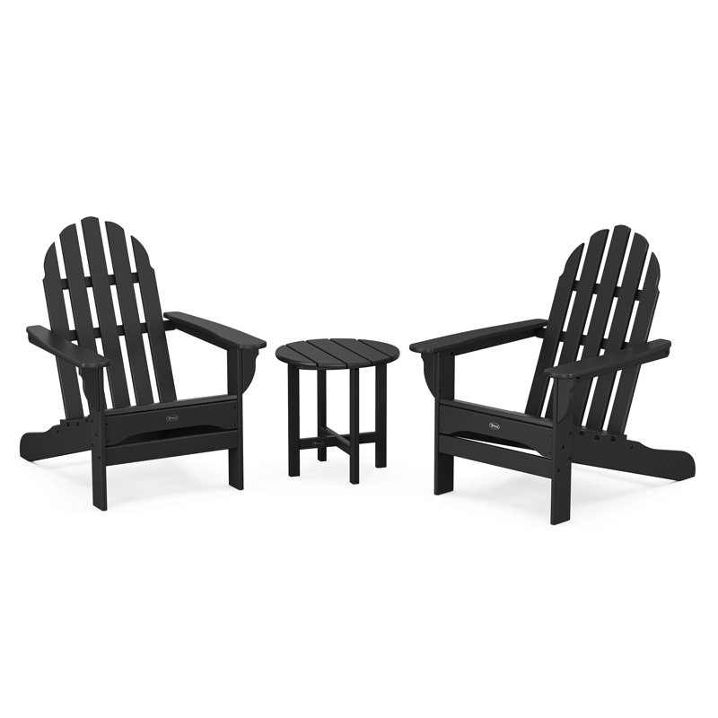 Ensemble Adirondack 3 pièces Trex Outdoor Cape Cod, Revolution® gris anthracite cendré