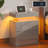 Modern LED Light Nightstand with Charging Station & 2 Drawers-1021746799