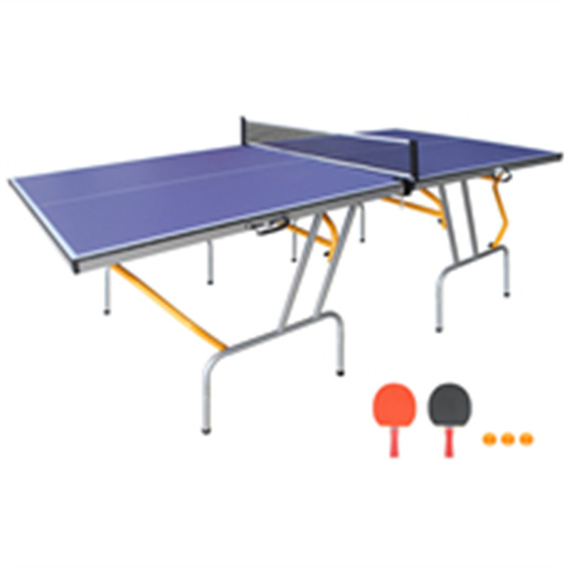 8Ft Mid-Size Table Tennis Table Foldable & Portable Ping Pong Table Set For Indoor Games With Net