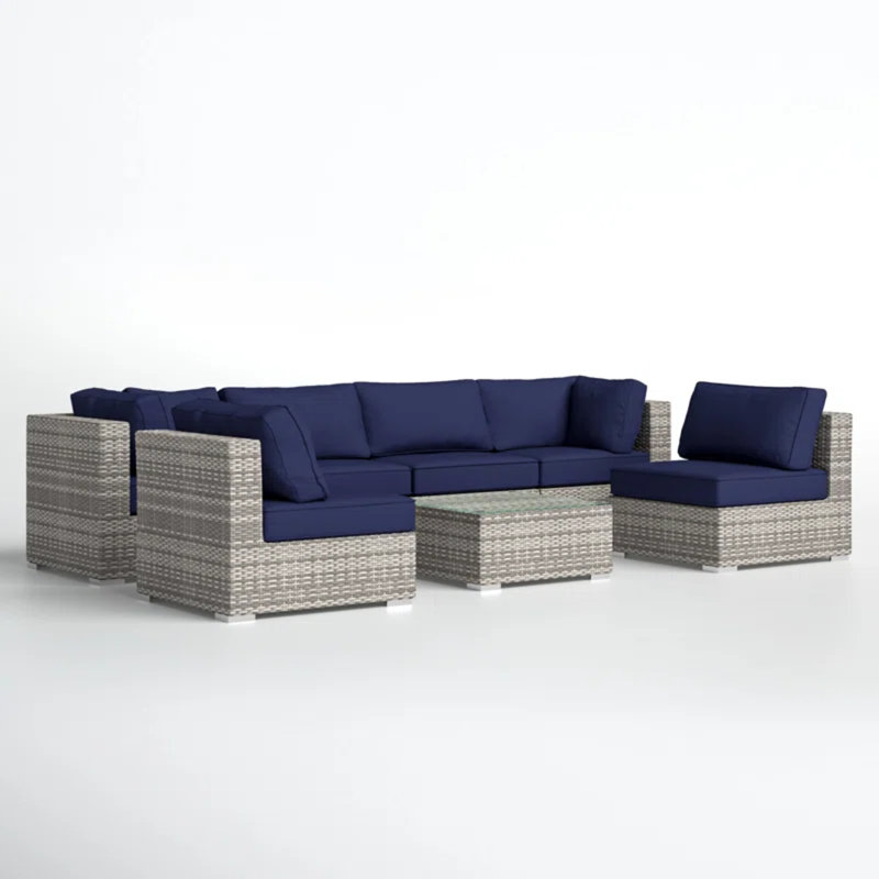 Ensemble de meubles de patio 1 pièce Wicker + Rattan