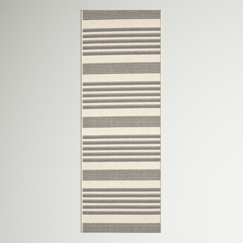Tapis d'intérieur / extérieur à rayures Pontianak Performance, Tapis de couloir 2 pi 3 po x 6 pi 7 po