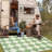  Reversible Outdoor Area Rug 9x18ft - Waterproof, Portable & Easy-Clean - Green Beige Diamond Design, Large Low-Pile Patio Carpet for RV, Camping, Porch, Balcony, Picnic, Beach, Green-758866200