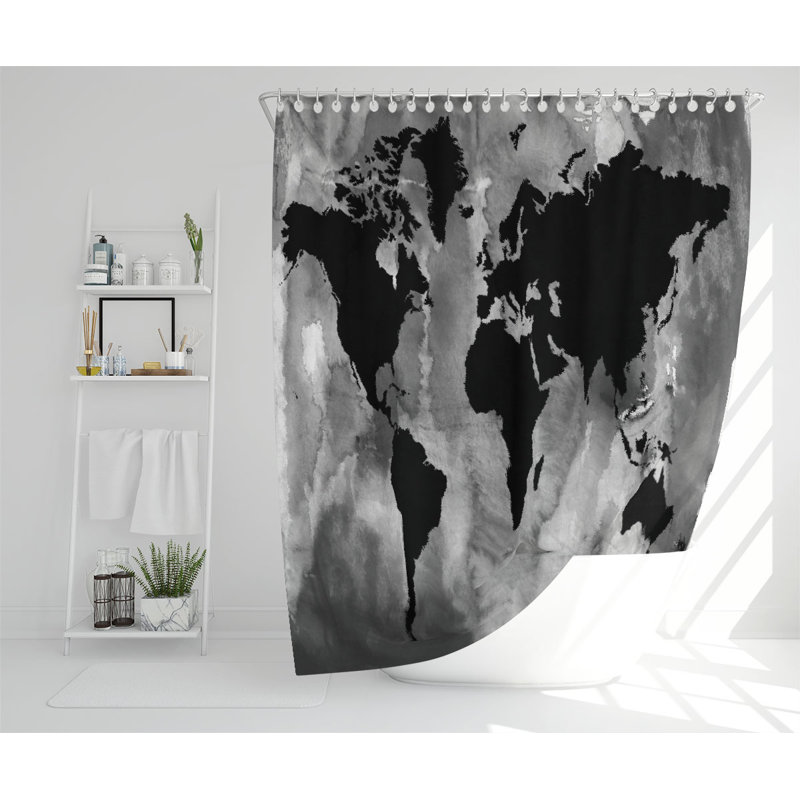 Dilya Polyester Shower Curtain Set