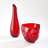 Tall Slant Handmade Glass Table Vase