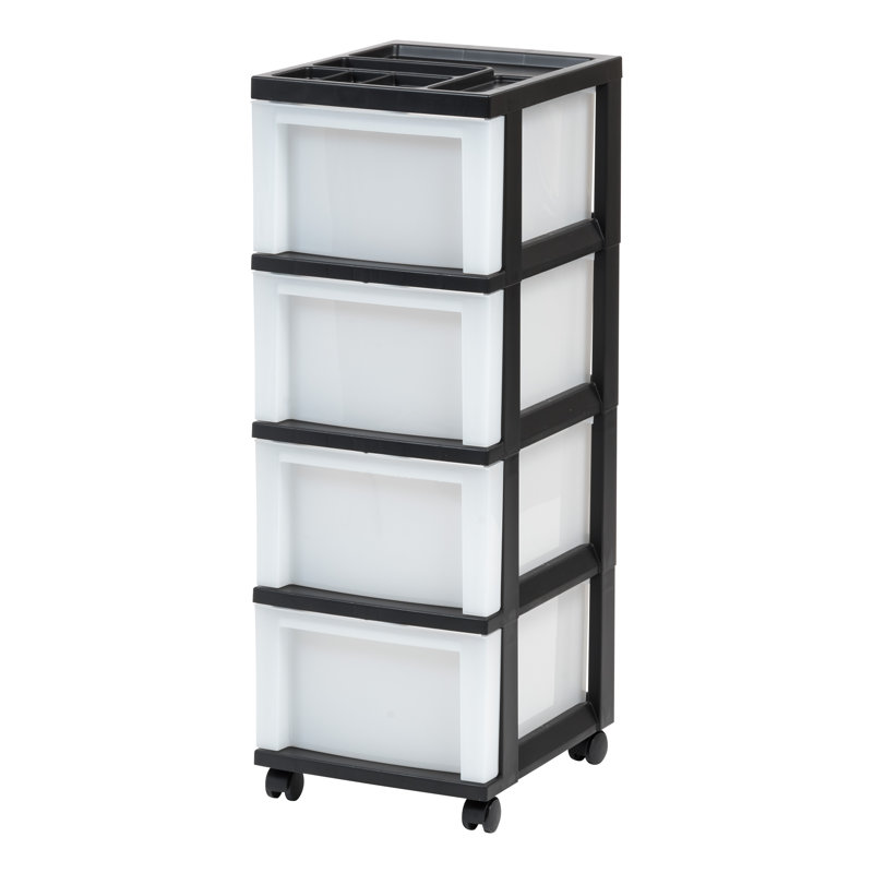 Tiroir de rangement à 4 tiroirs - Basics by Wayfair ™, Noir