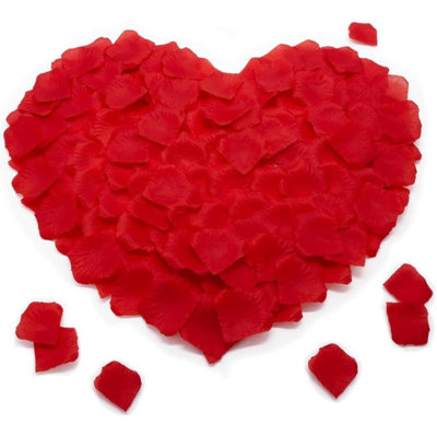 Rose Petals For Bedroom  Fake Roses Petal Faux Flowers, Artificial Roses Petals For Marry Me, Valentines, Proposal, Anniversary, Wedding Love Decorations Romantic Party