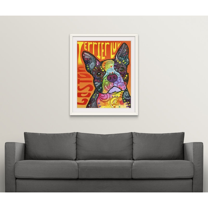 « boston luv », impression, H 32 po x l 27 po x P 1 po, Cadre blanc