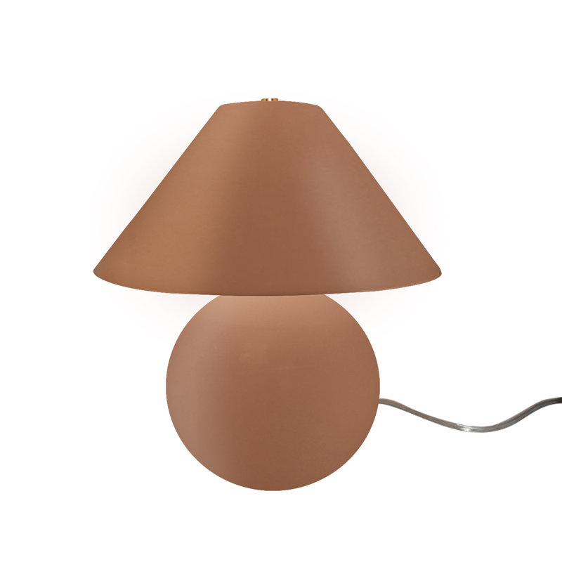 Lampe de table en céramique Caroldine, Adobe, 16.75" H x 15" W x 15" D
