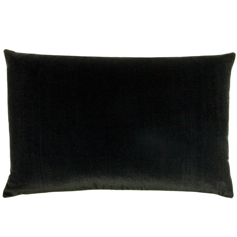 Contra Rectangular Cushion, Black, Polyester