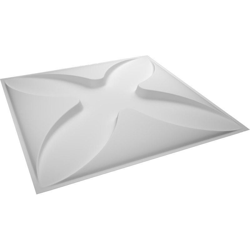 Panneau mural 3D 19,625 "x 19,625" en blanc (paquet de 10)