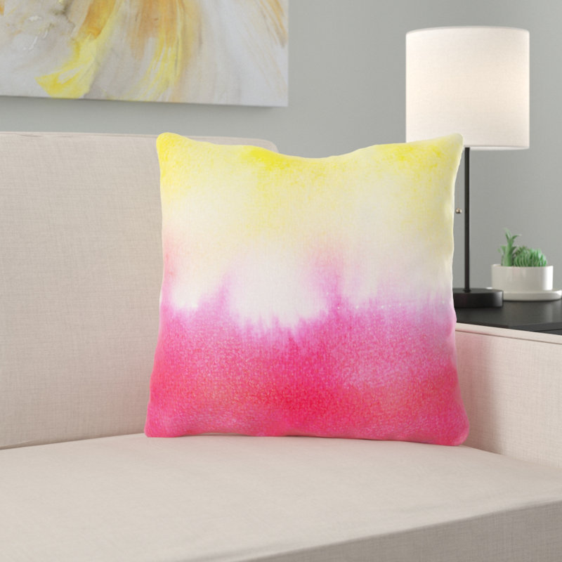 Coussin décoratif aquarelle , Microsuède, Intérieur