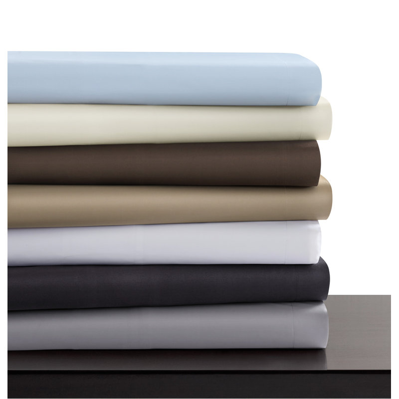 Tribeca Living 600 Thread Count Duvet Traditional Egyptian-Quality Cotton Sateen Duvet Cover, Silver Gray, King