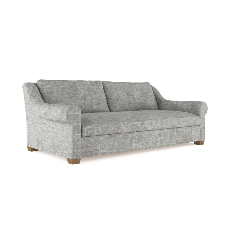 Sofa, Linen Blue Print, 32" H x 72" W x 41" D