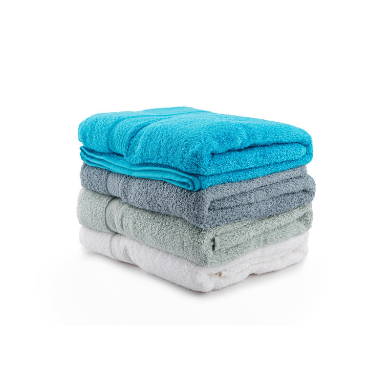 Ensemble de serviettes à main de qualité supérieure (4 pièces) - 100% coton, 23,6 po x 43,3 po | 500 g / m² pour une absorbance ultime | Lavable à la machine à 104 ° F | Livré dans une boîte cadeau spéciale