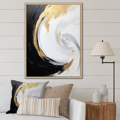 Essentiel, nature de l'alchimie, abstrait or noir - reproduction d'art sur toile