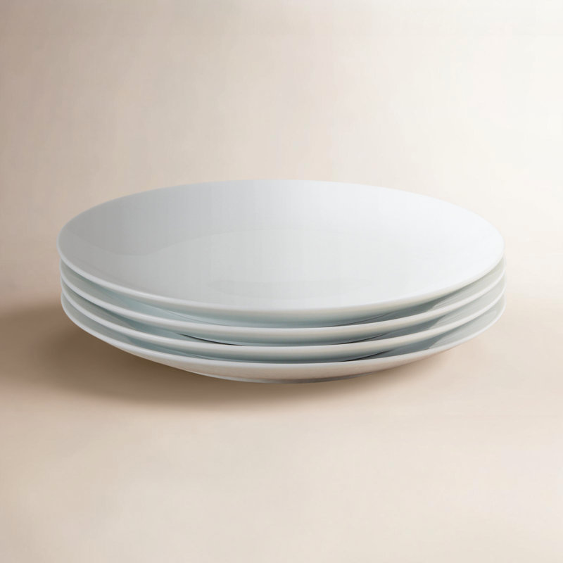 Assiette à salade en grès Izie Coupe, Blanc