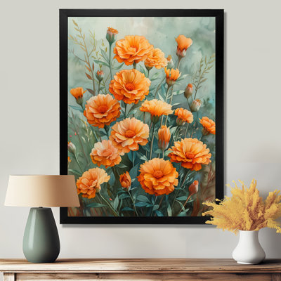 Orange, orange, parfum, souci, jardin I - souci, art mural, salon