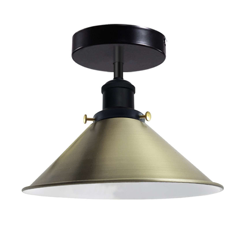 Conneautville Flush Mount, Green Brass