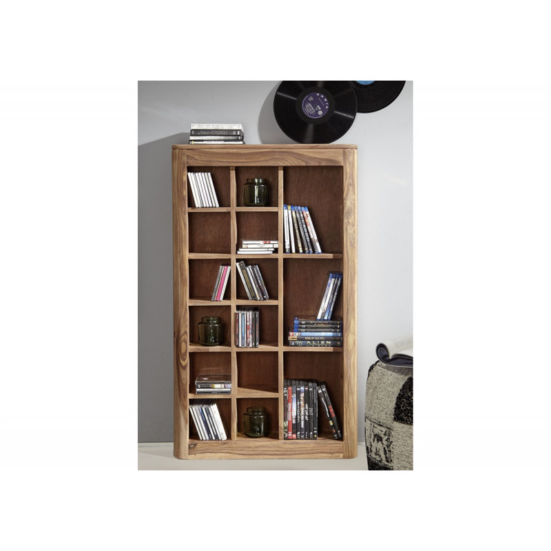 Toronto Solid Wood 110cm H Media Shelves, Smoked Cherry