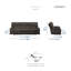 Amite Canapé inclinable droit en chenille W-1759231573