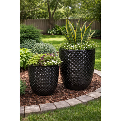 Tall Hexham Set Of 2 - 16, 21 In. - Black