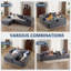 Canapé modulaire de 107 po avec méridienne en forme de L, canapé désossé pour le salon, canapé Cloud moderne avec siège profond, sans ensemble requis, causeuse, gris (méridienne faisant face à gauche)-495050911-495050913
