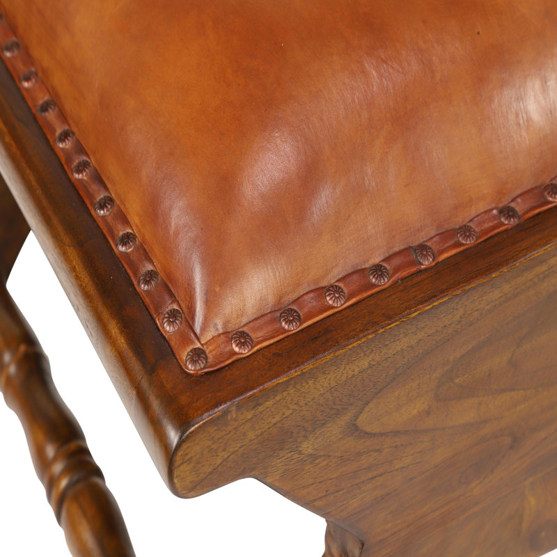 Fauteuil et repose-pieds Korey, Brun
