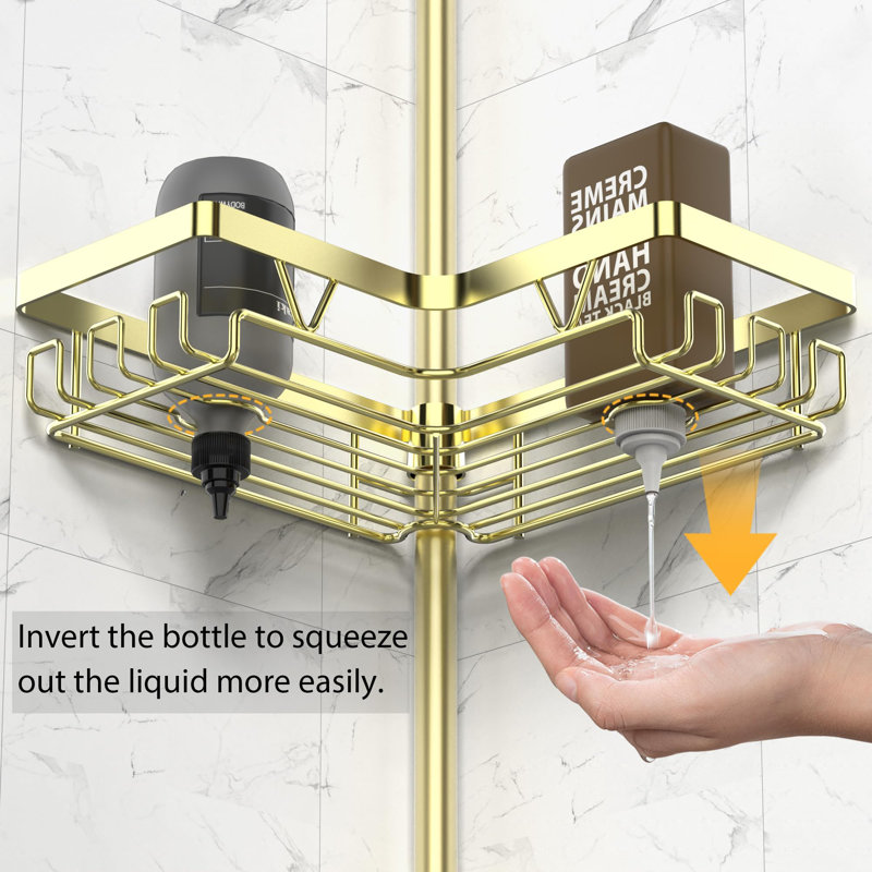 Stainless Steel Shower Caddy, Gold
