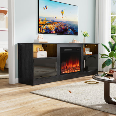 70" TV Stand with 23" Electric Fireplace