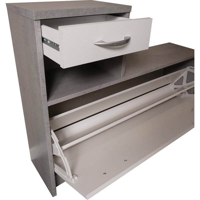 Emilce Hall Tree 100cm Wide with Bench, Grey