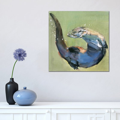 Otter 1 Piece Wrapped Canvas Wall Art