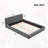 Queen Size Upholstered Platform Bed With Thick Fabric