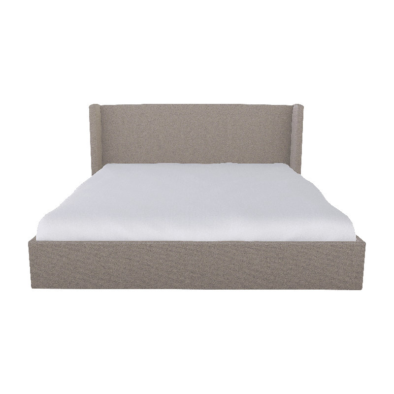 Chloe Upholstered Wingback Bed, Study Hall Stone, California King