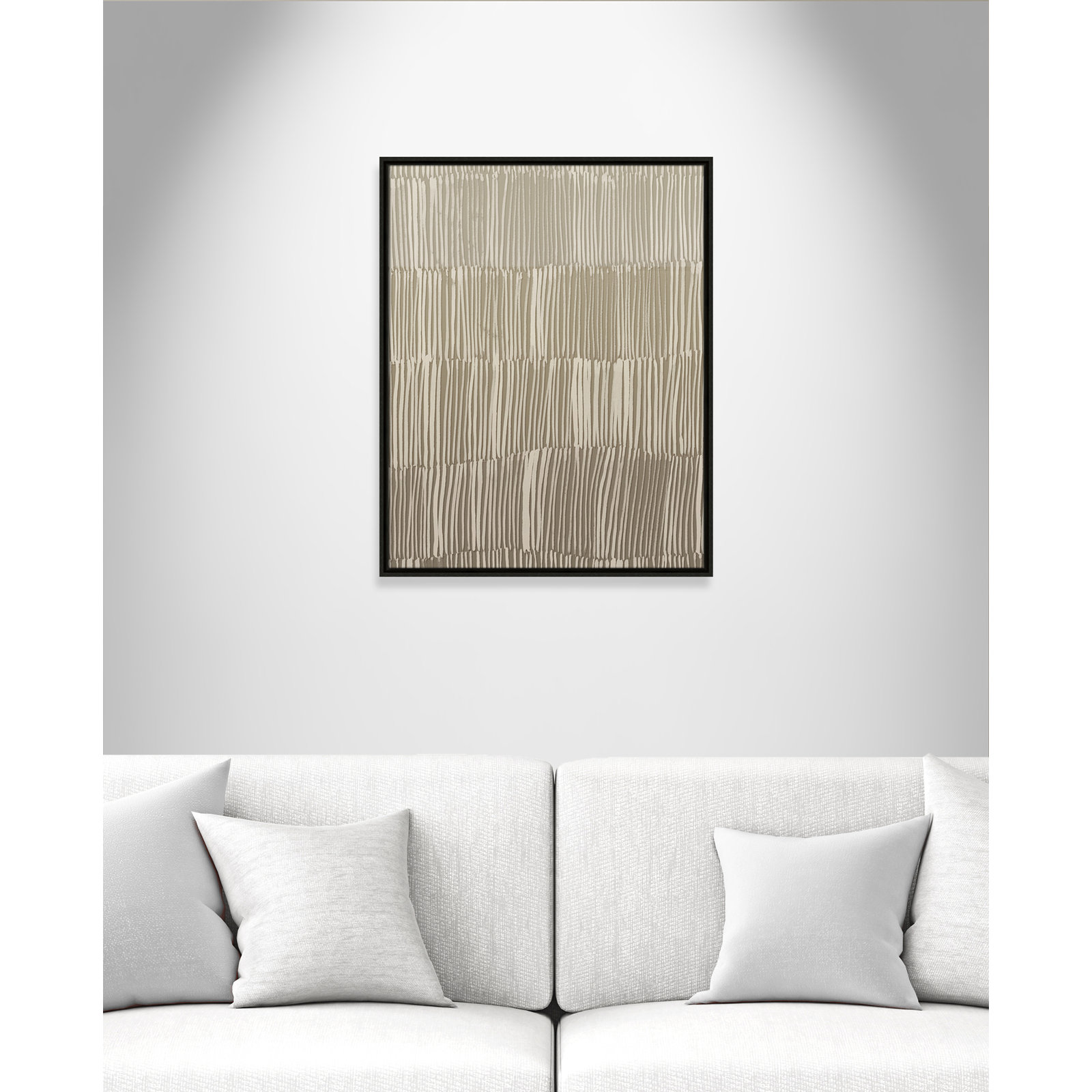 Linear Calm II Print by , 29.5" H x 23.5" W, Espresso Floater