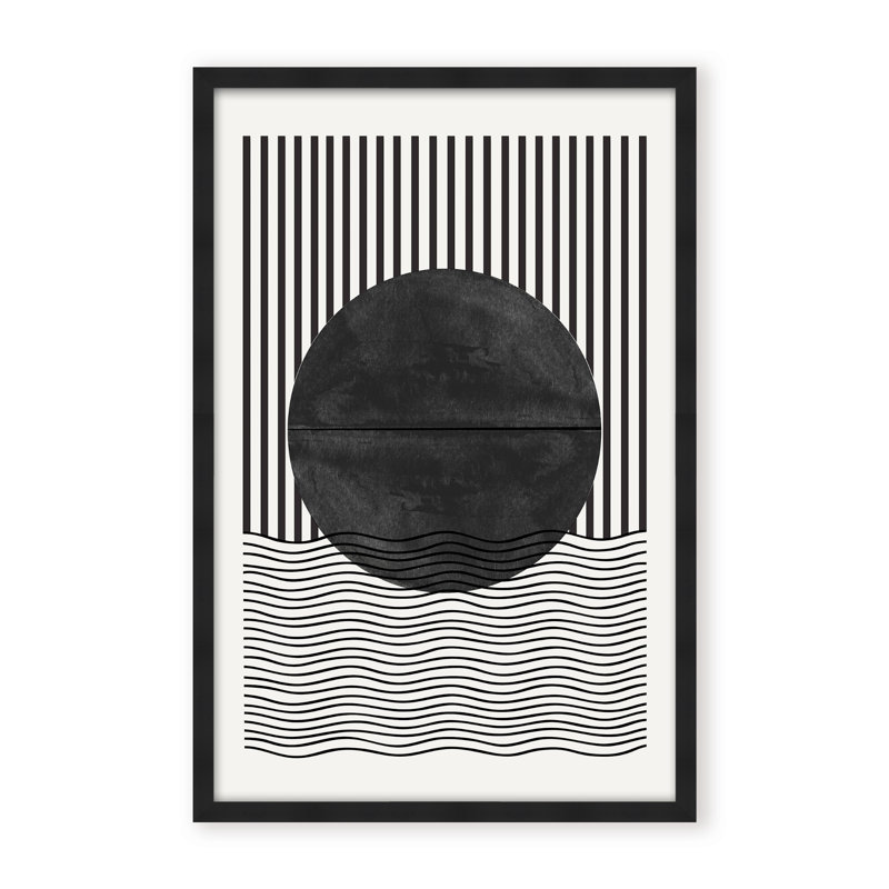 BaB No10. Print by The Miuus Studio, 48" H x 32" W x 1.125" D, Black, Framed Matted Print