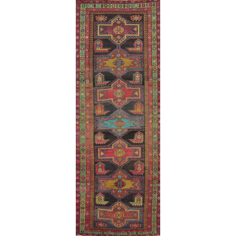 Geometric Traditional Runner Rug 3x11