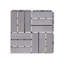 Ensemble de tuiles de terrasse emboîtables en bois gris clair Shemari 12 po x 12 po