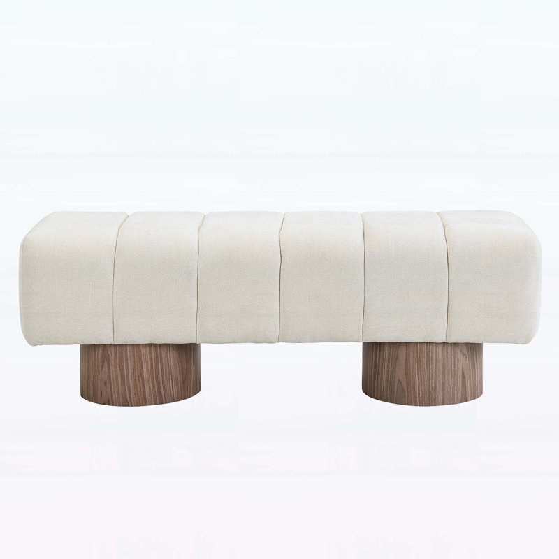 Versatile Upholstered Bench,Multi-Functional Use for Home Decor, Beige
