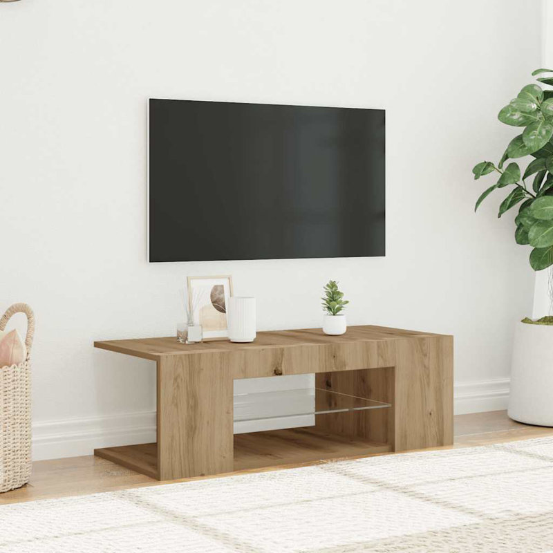Amaad Unfinished TV Stand, Artisan Oak